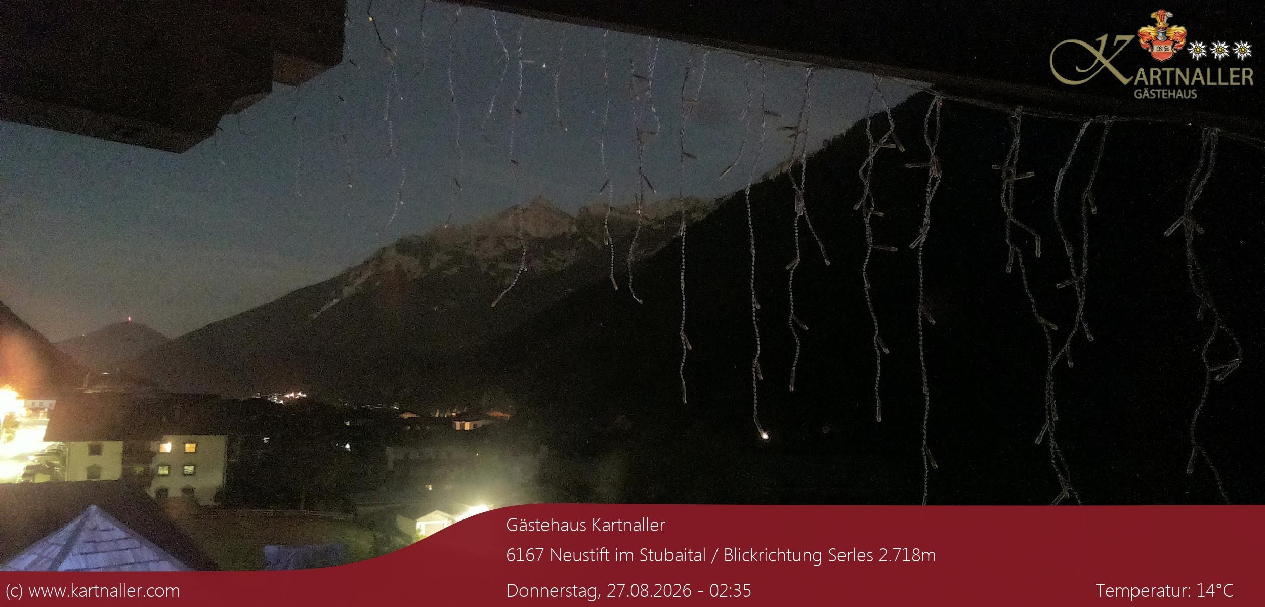 Archiv Foto Webcam Blick Neustift und Serles / Stubaital