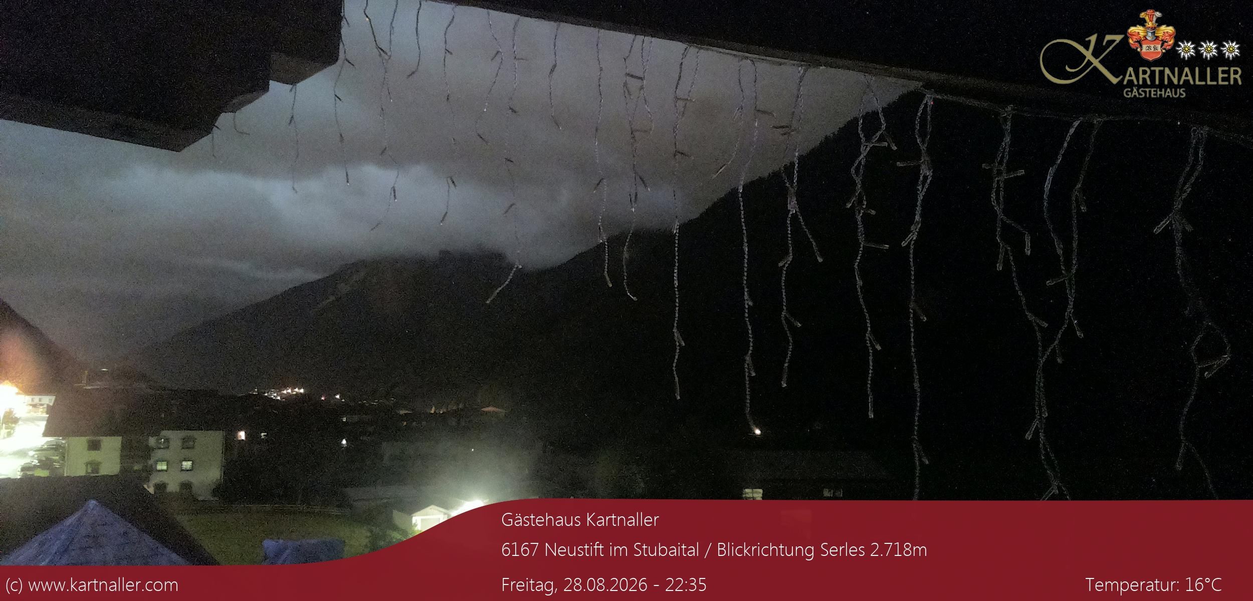 Archived image Webcam View to Neustift and Serles