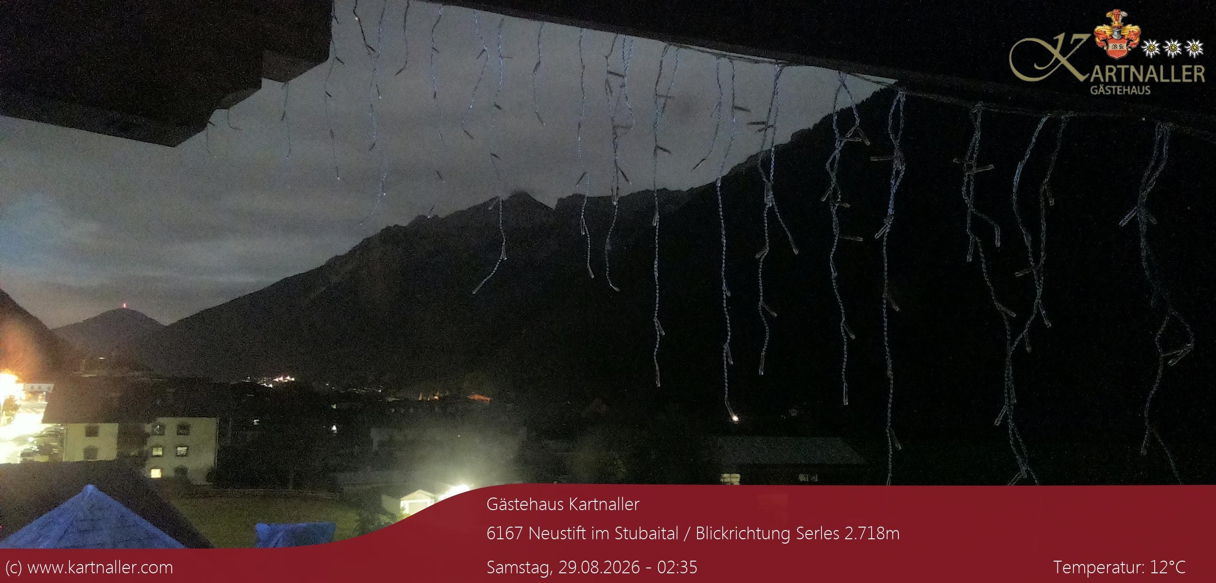 Archived image Webcam View to Neustift and Serles