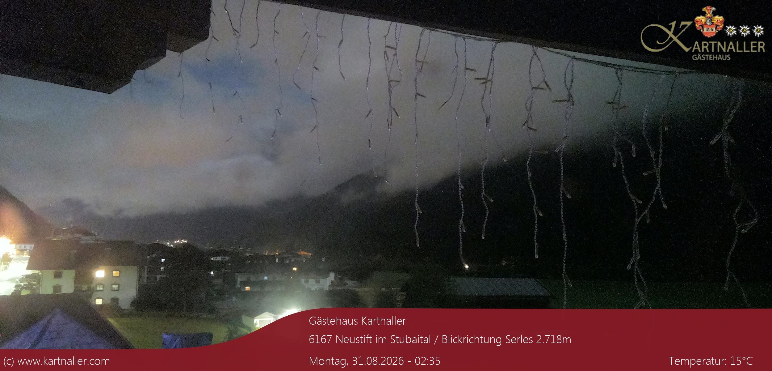 Archiv Foto Webcam Blick Neustift und Serles / Stubaital