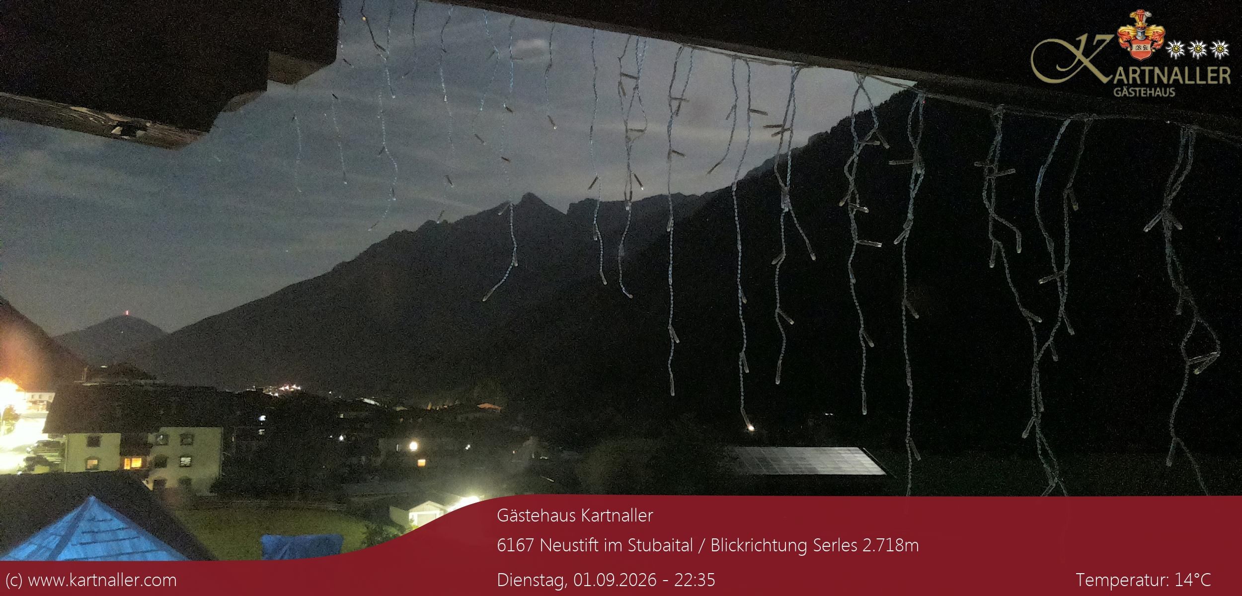Archived image Webcam View to Neustift and Serles