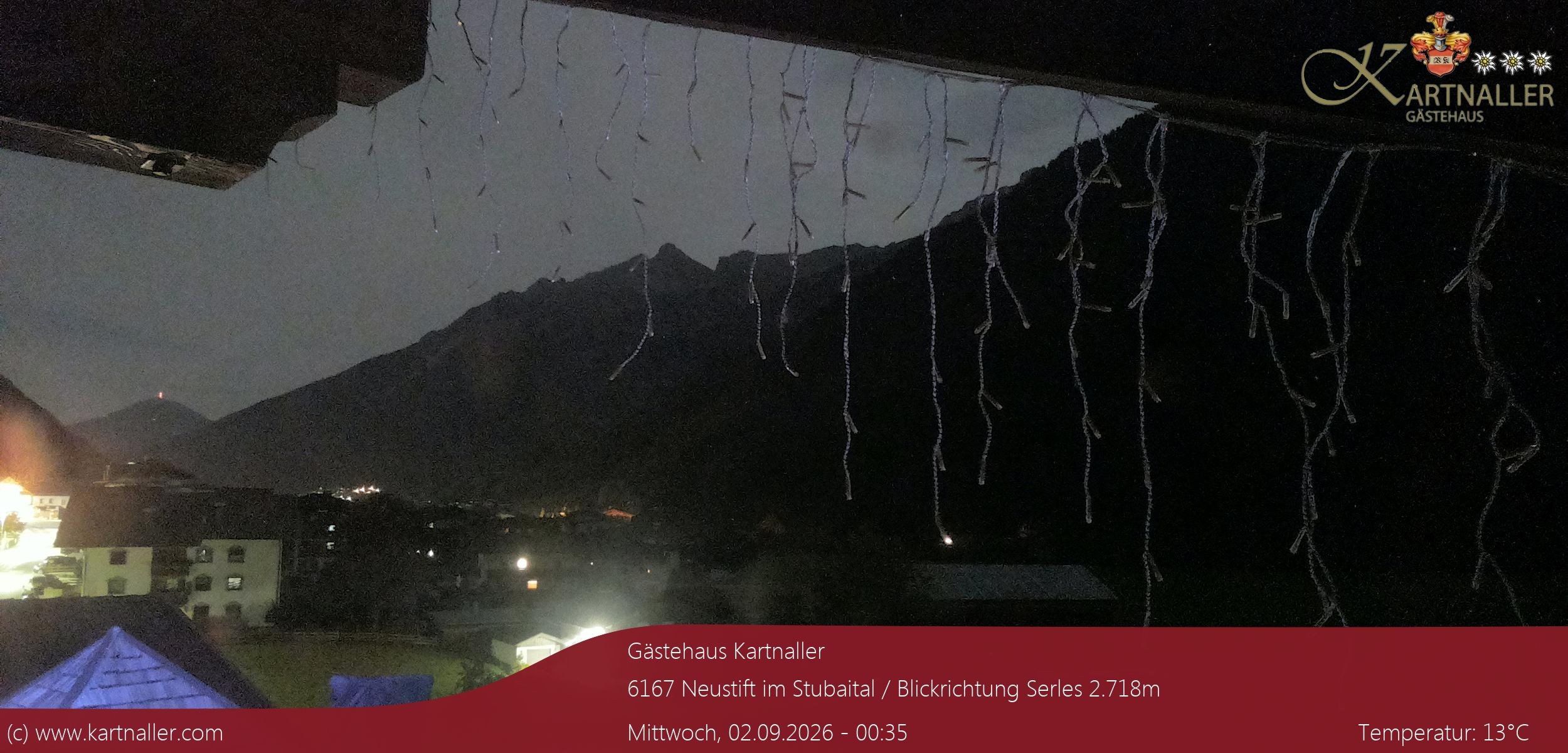 Archived image Webcam View to Neustift and Serles