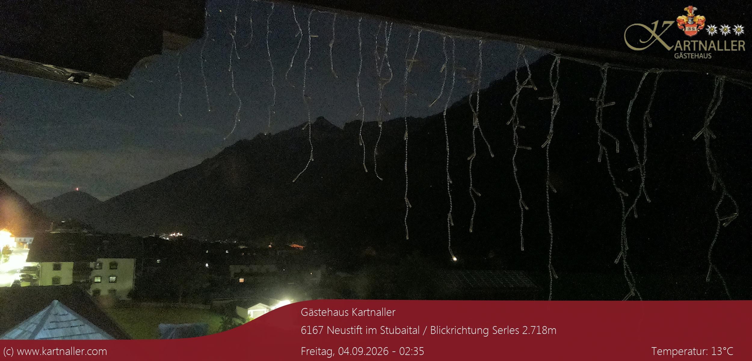 Archiv Foto Webcam Blick Neustift und Serles / Stubaital