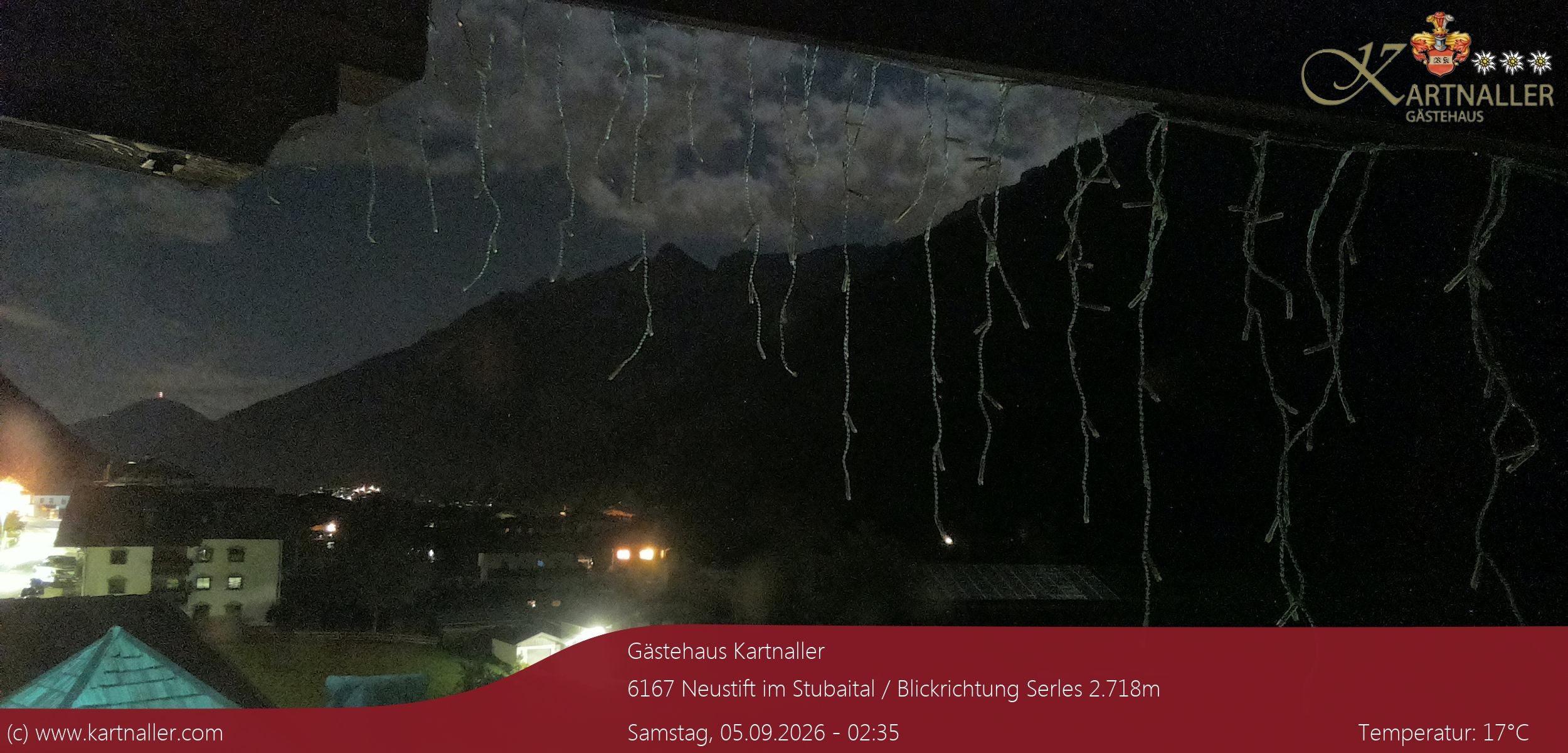 Archived image Webcam View to Neustift and Serles