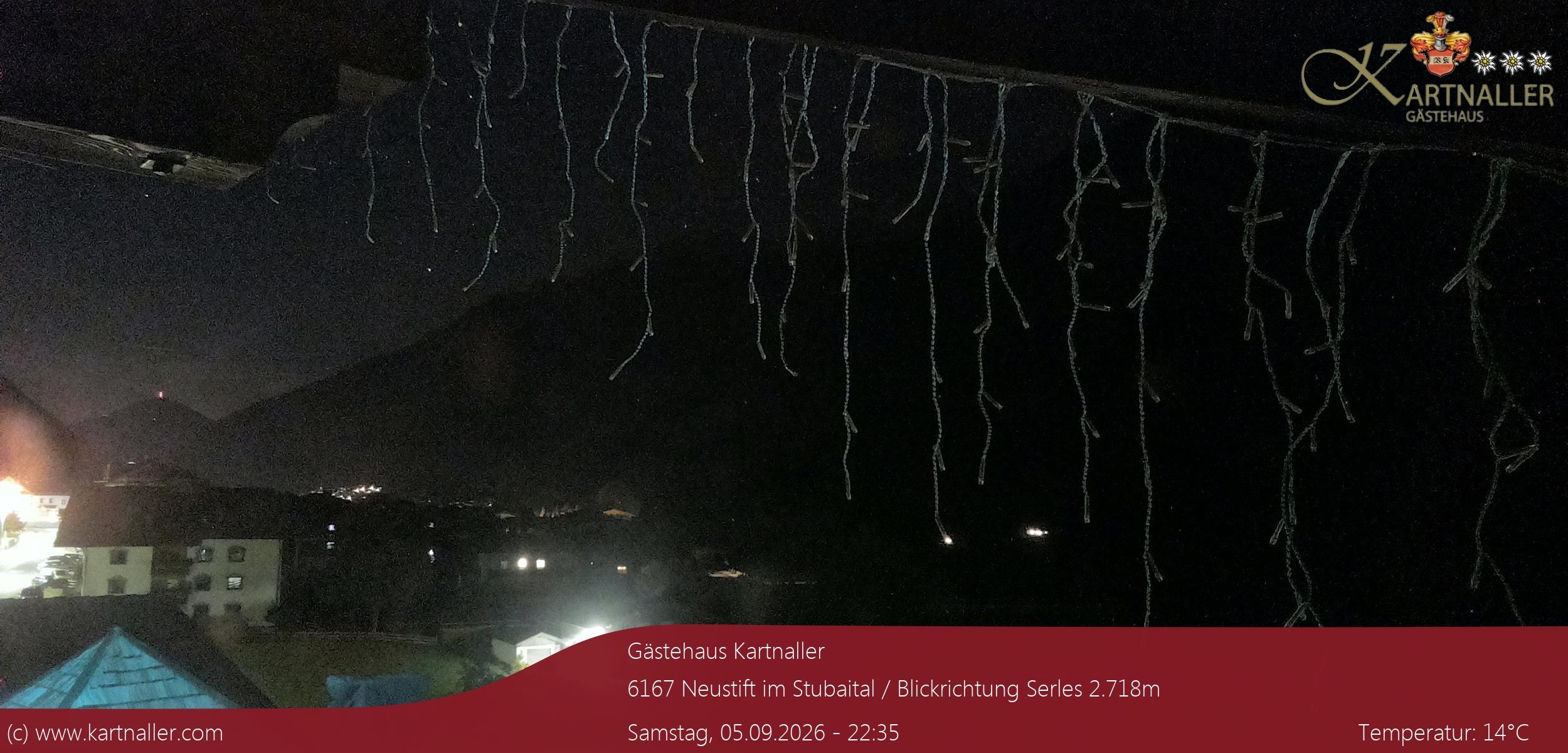 Archived image Webcam View to Neustift and Serles