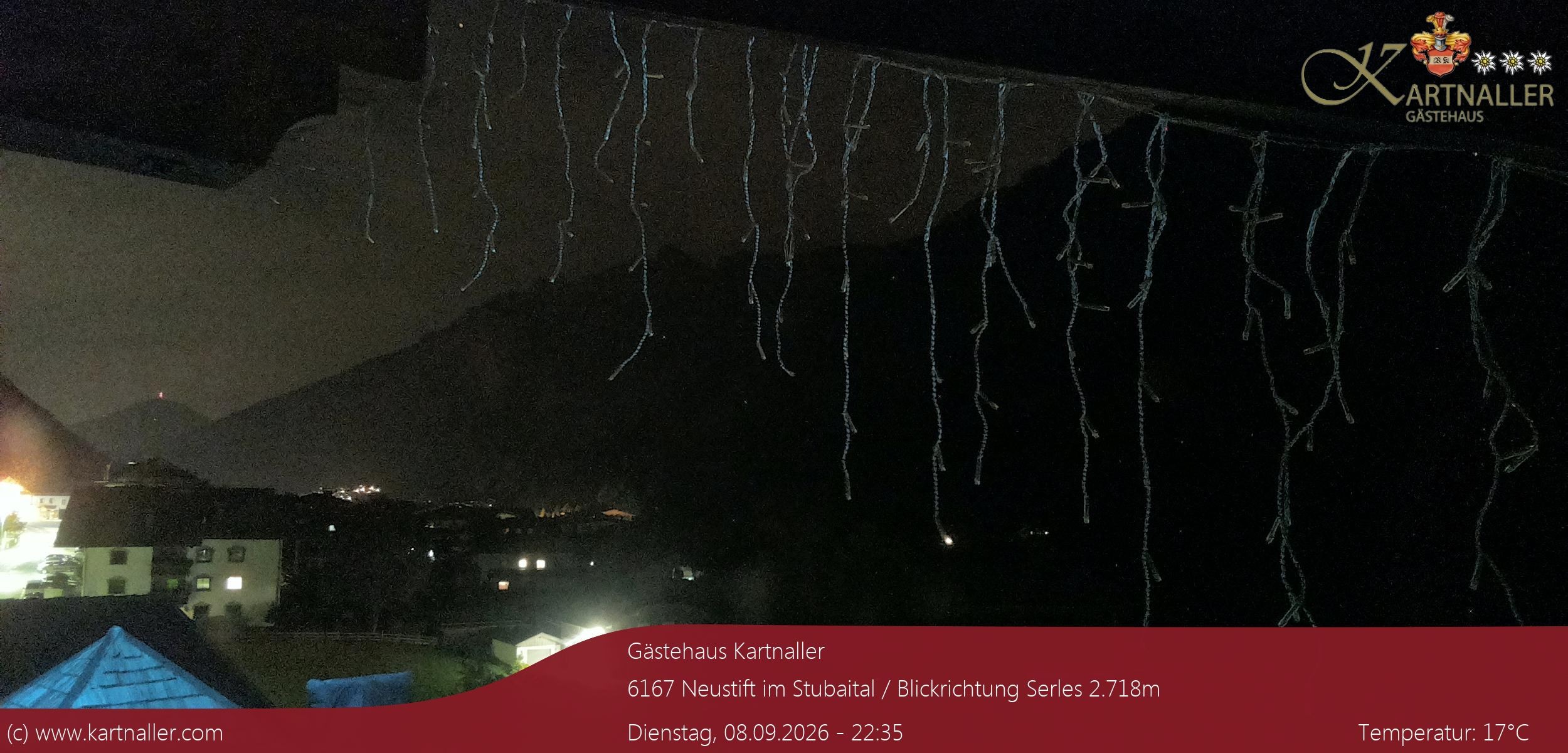 Archiv Foto Webcam Blick Neustift und Serles / Stubaital