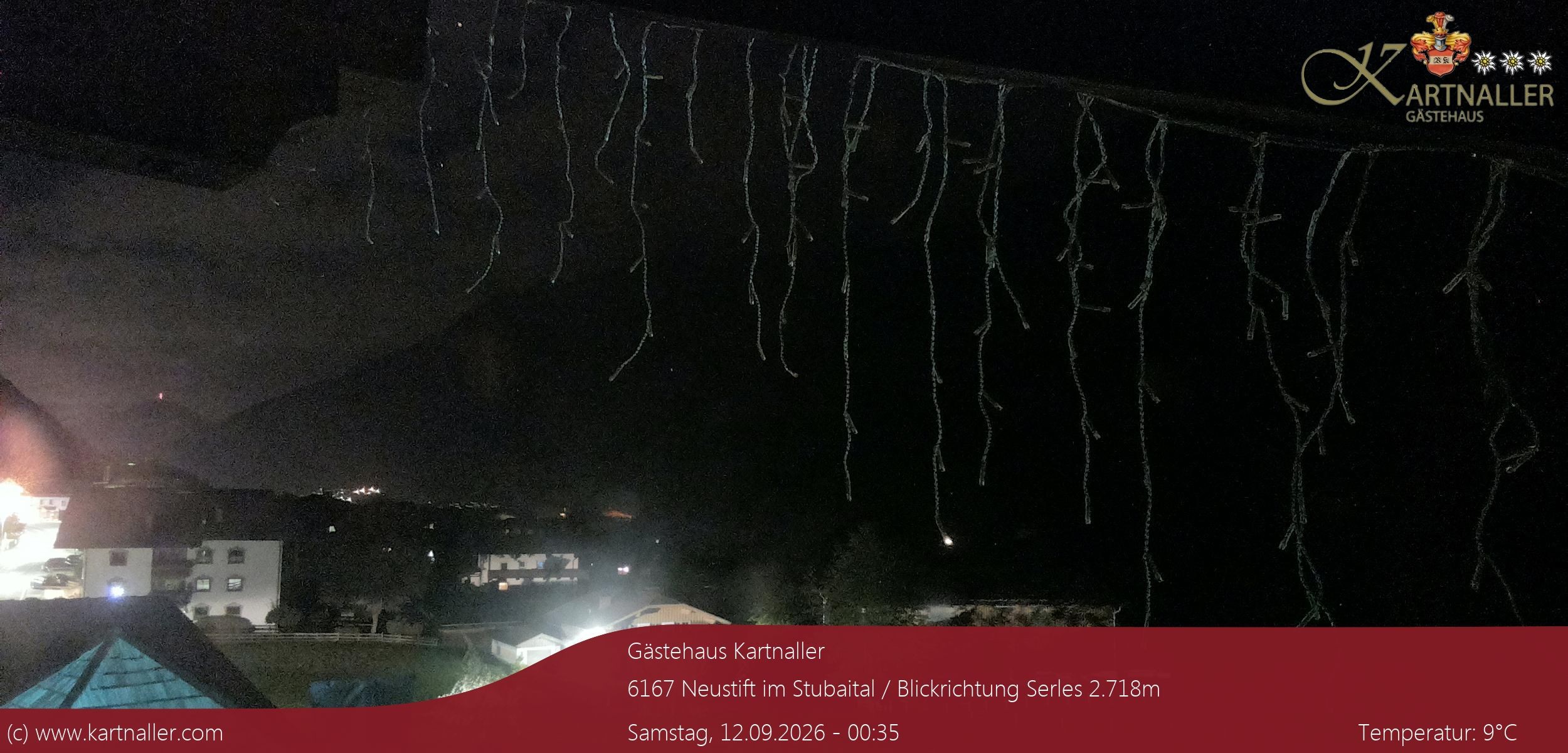 Archiv Foto Webcam Blick Neustift und Serles / Stubaital