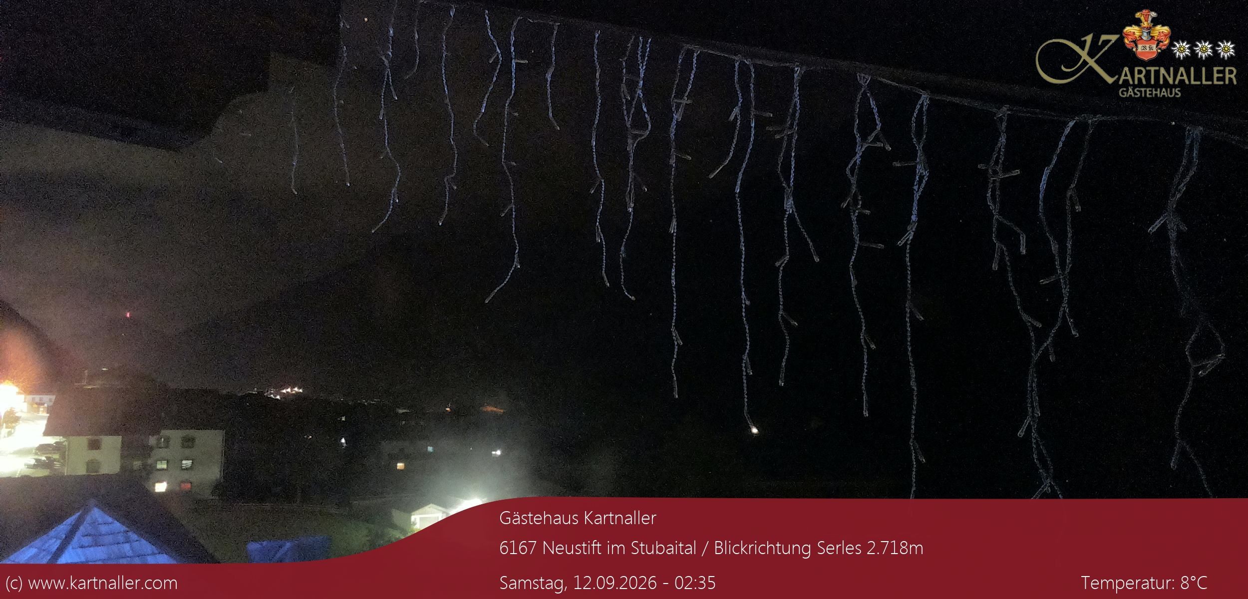 Archiv Foto Webcam Blick Neustift und Serles / Stubaital