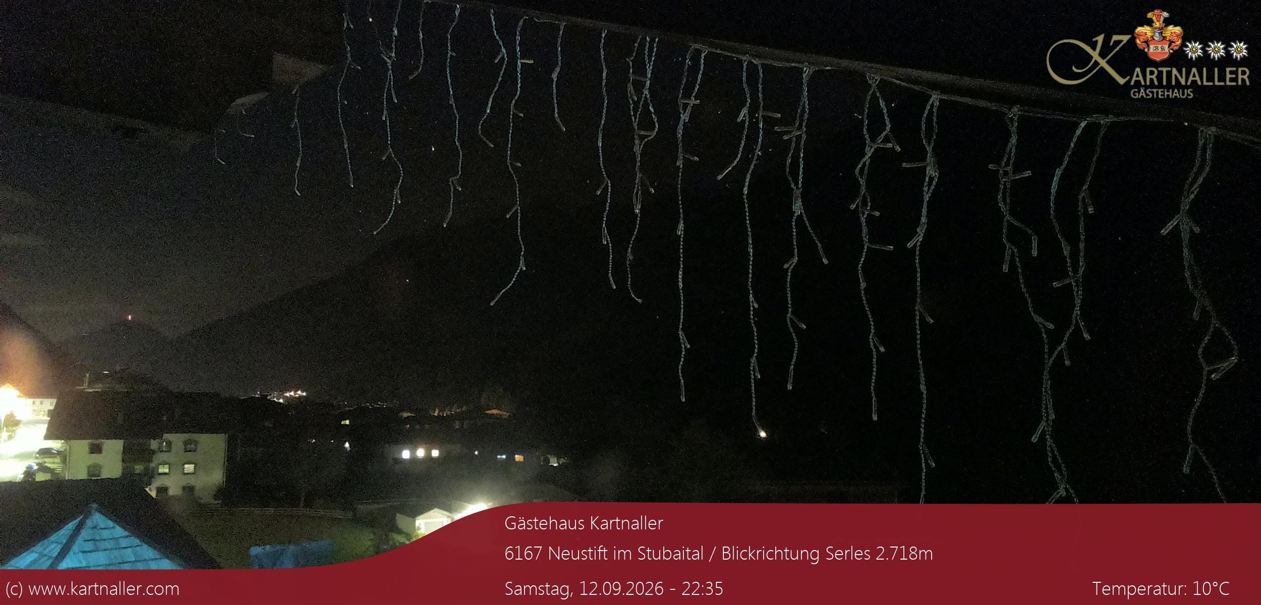 Archiv Foto Webcam Blick Neustift und Serles / Stubaital