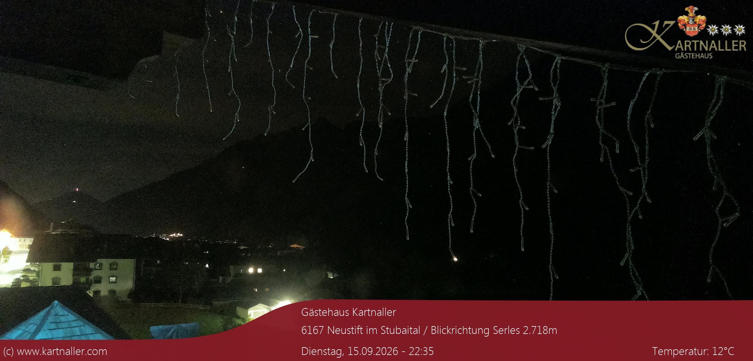 Archived image Webcam View to Neustift and Serles