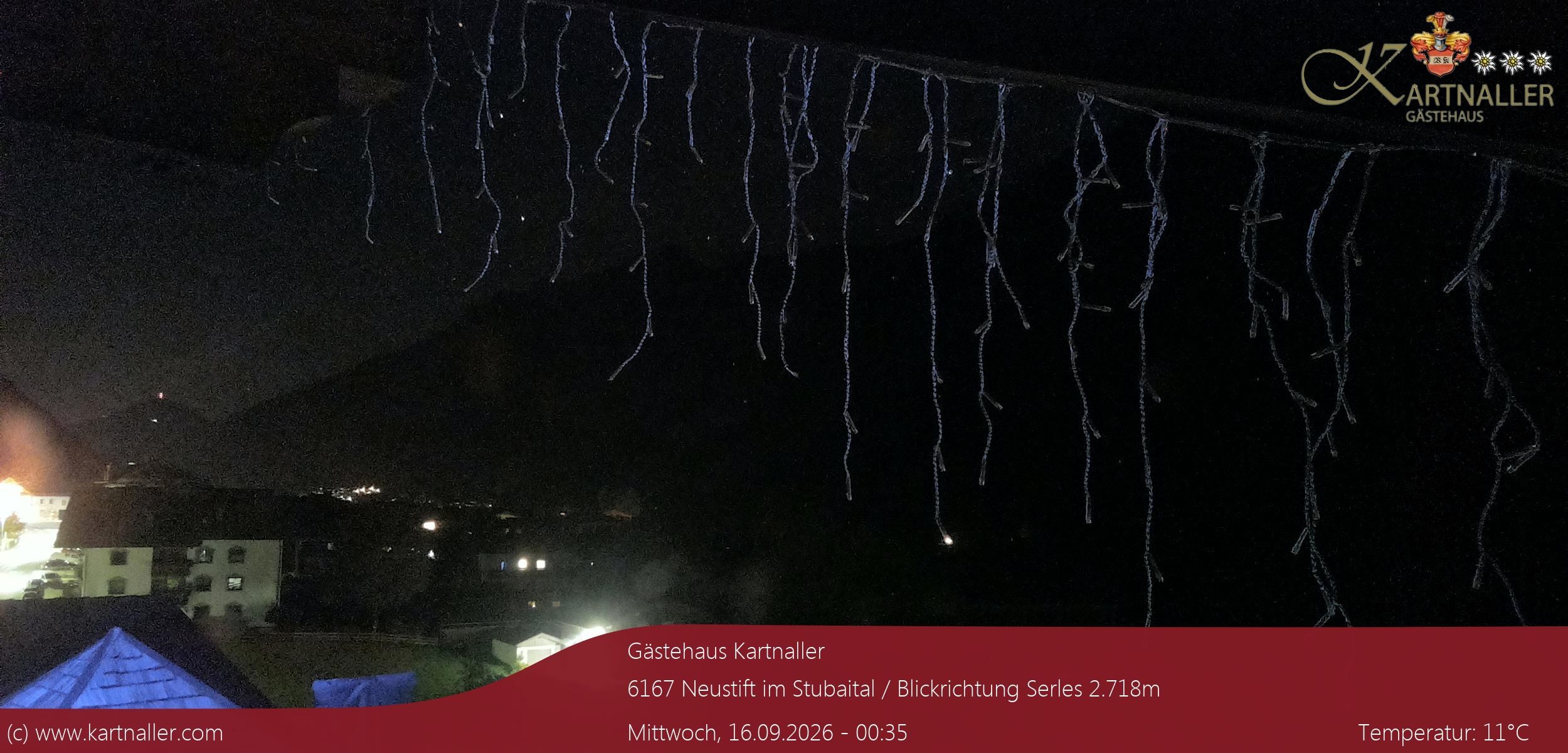 Archiv Foto Webcam Blick Neustift und Serles / Stubaital