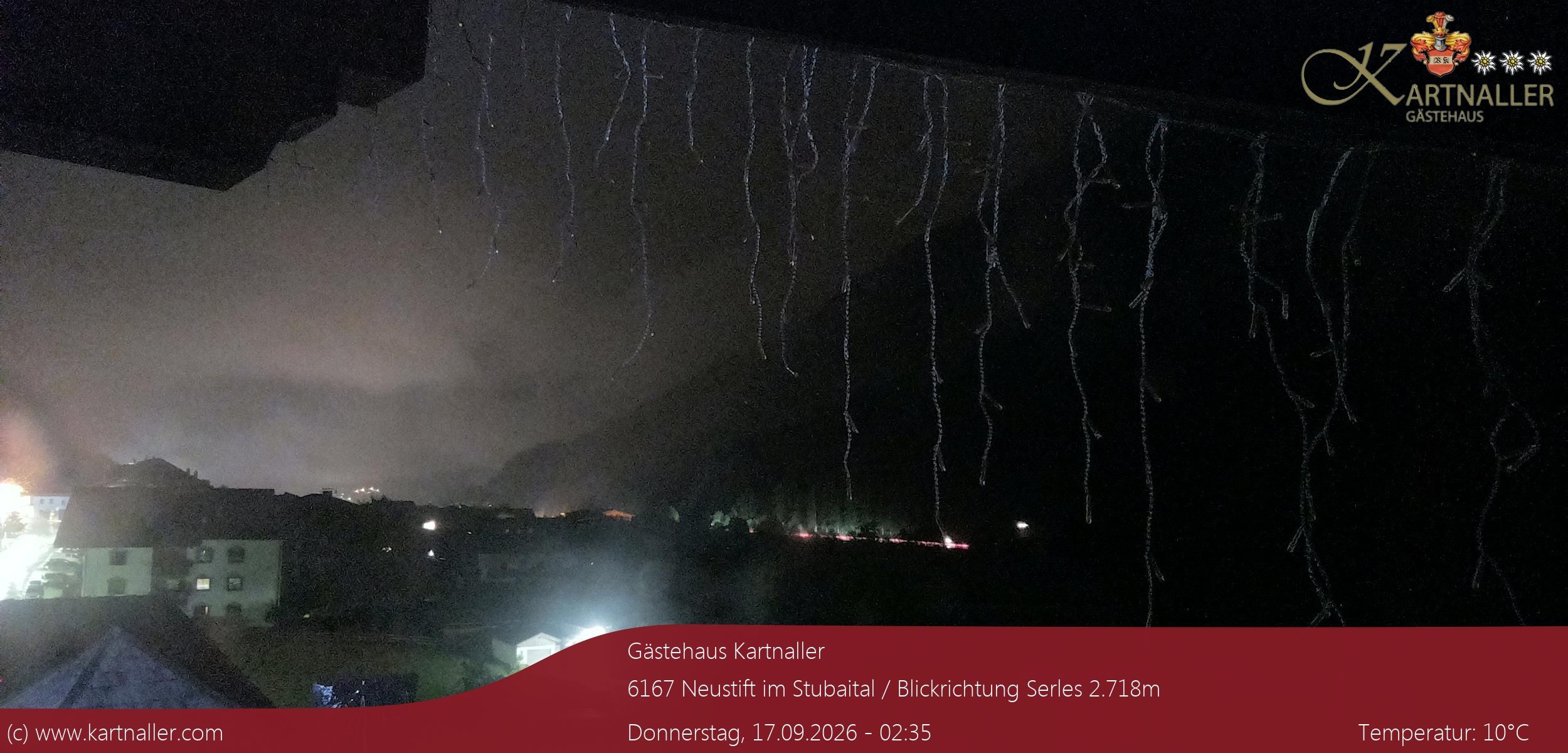 Archiv Foto Webcam Blick Neustift und Serles / Stubaital