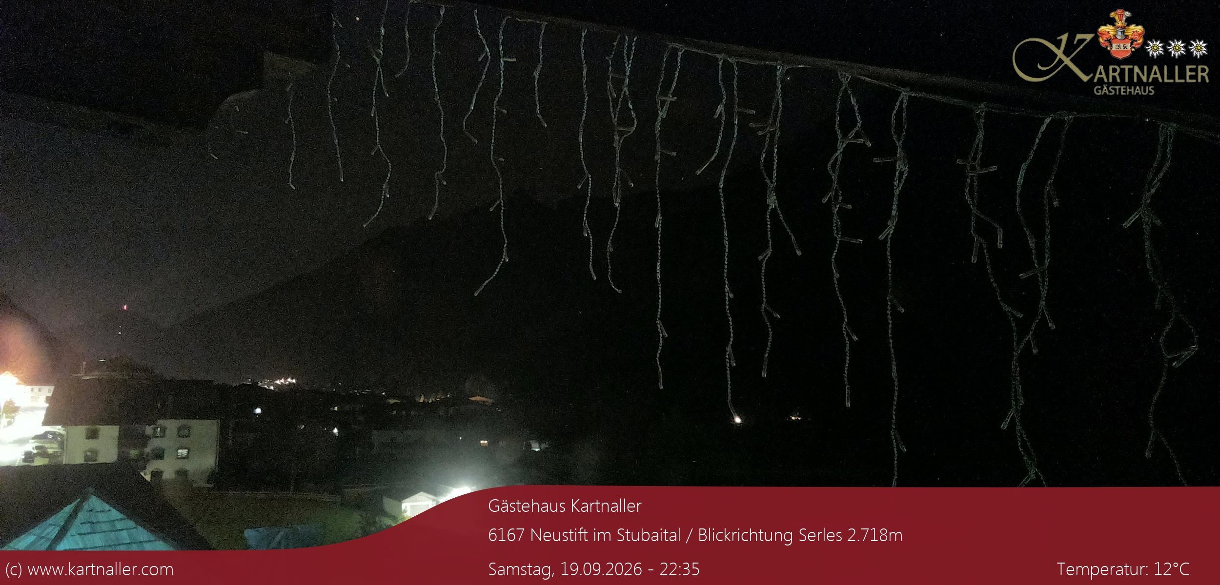 Archived image Webcam View to Neustift and Serles