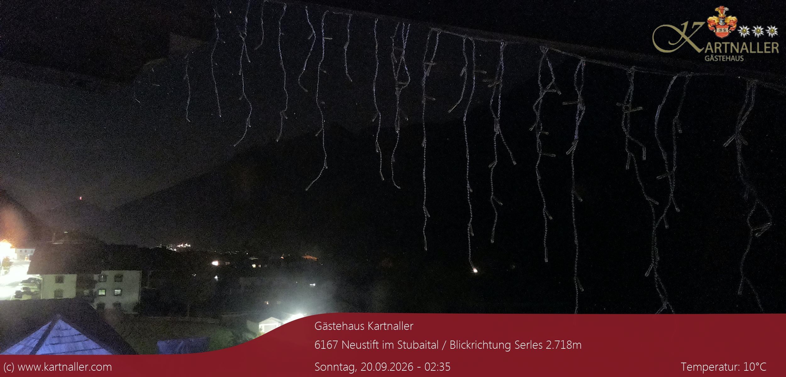 Archived image Webcam View to Neustift and Serles