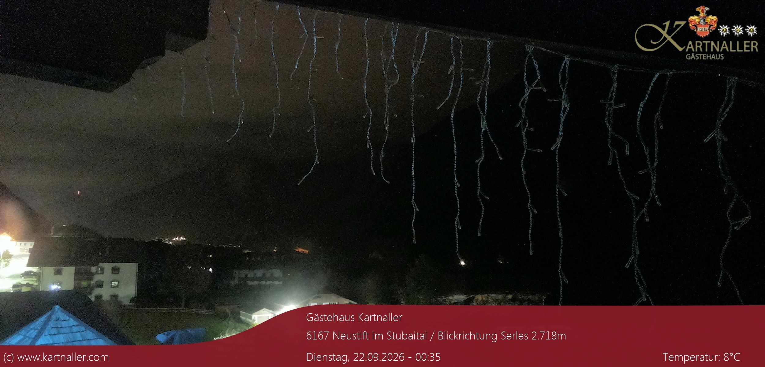 Archived image Webcam View to Neustift and Serles
