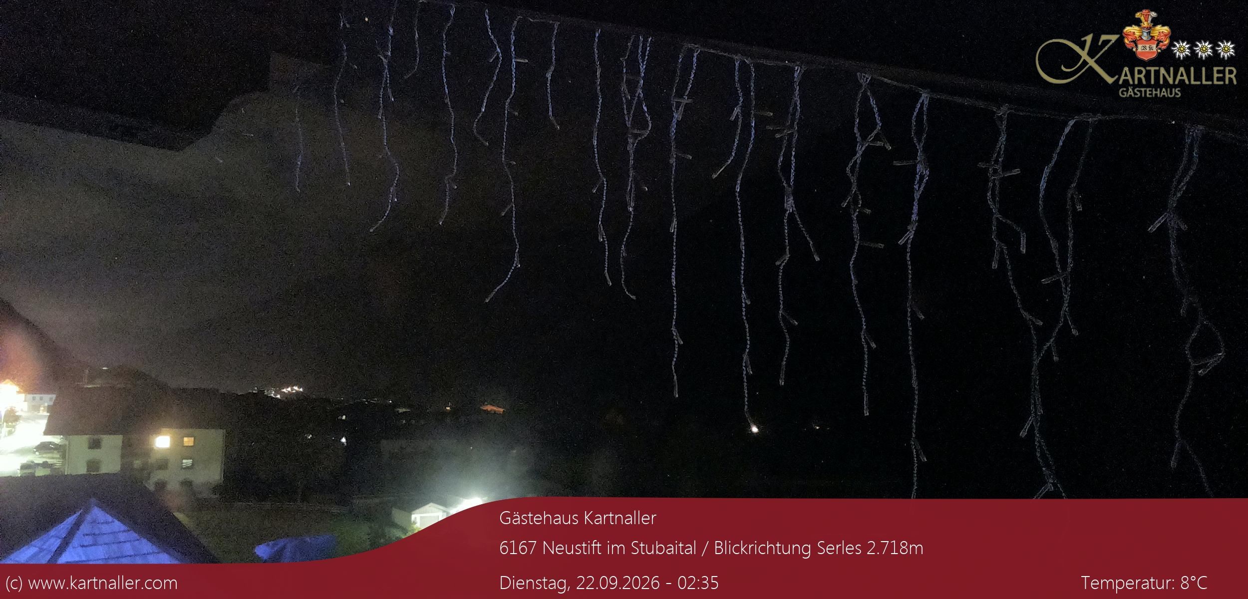 Archived image Webcam View to Neustift and Serles