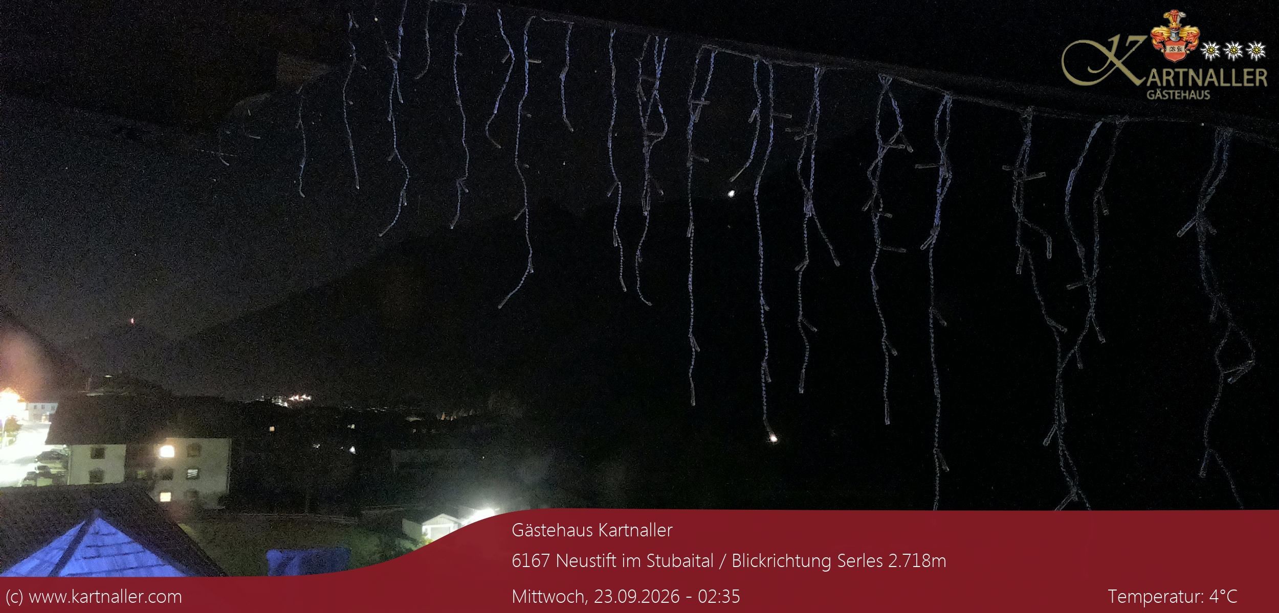 Archived image Webcam View to Neustift and Serles