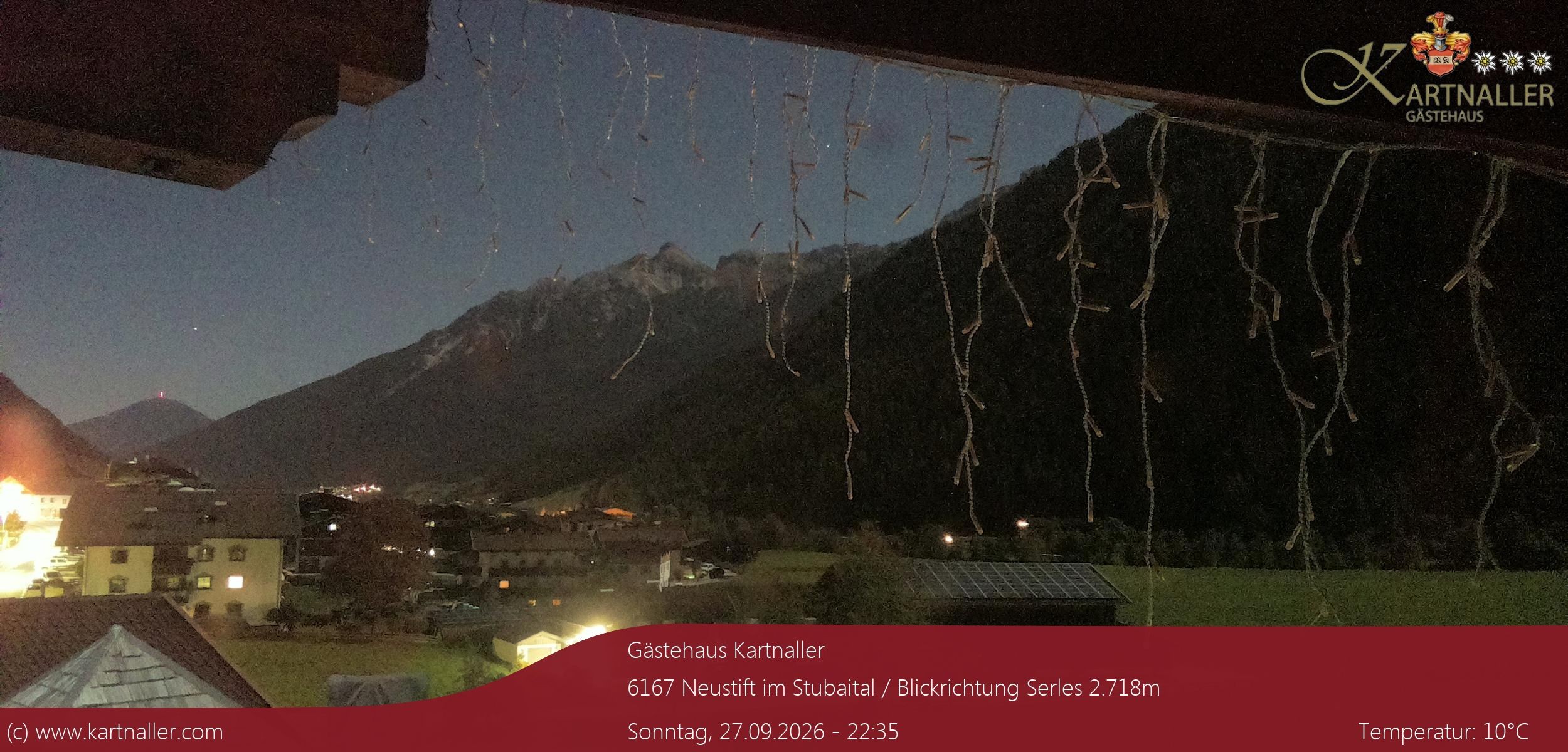Archiv Foto Webcam Blick Neustift und Serles / Stubaital