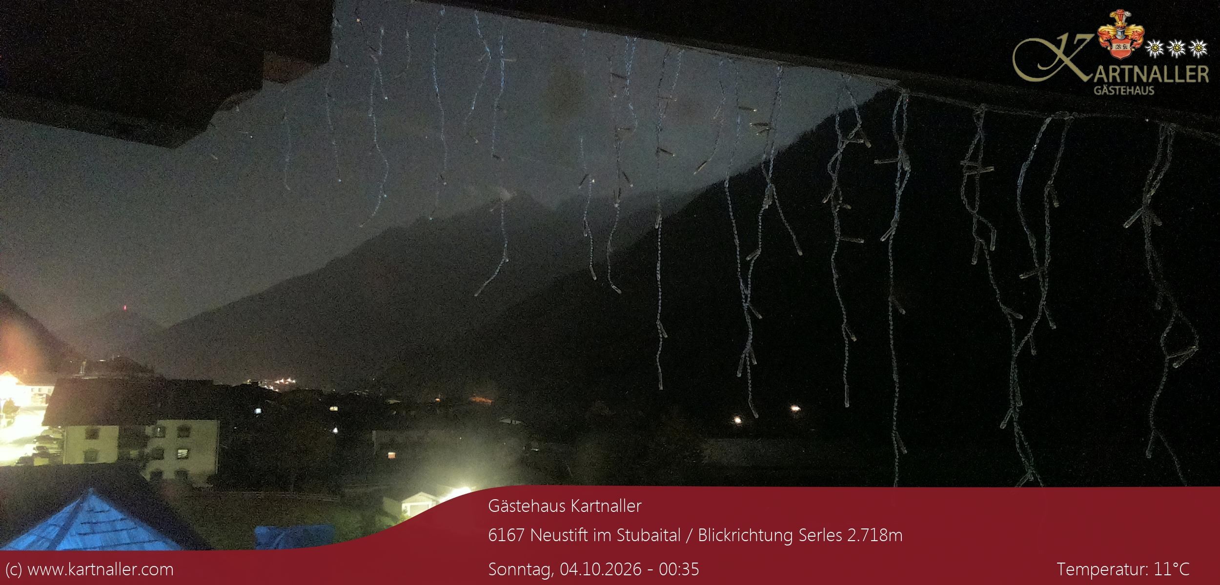Archived image Webcam View to Neustift and Serles