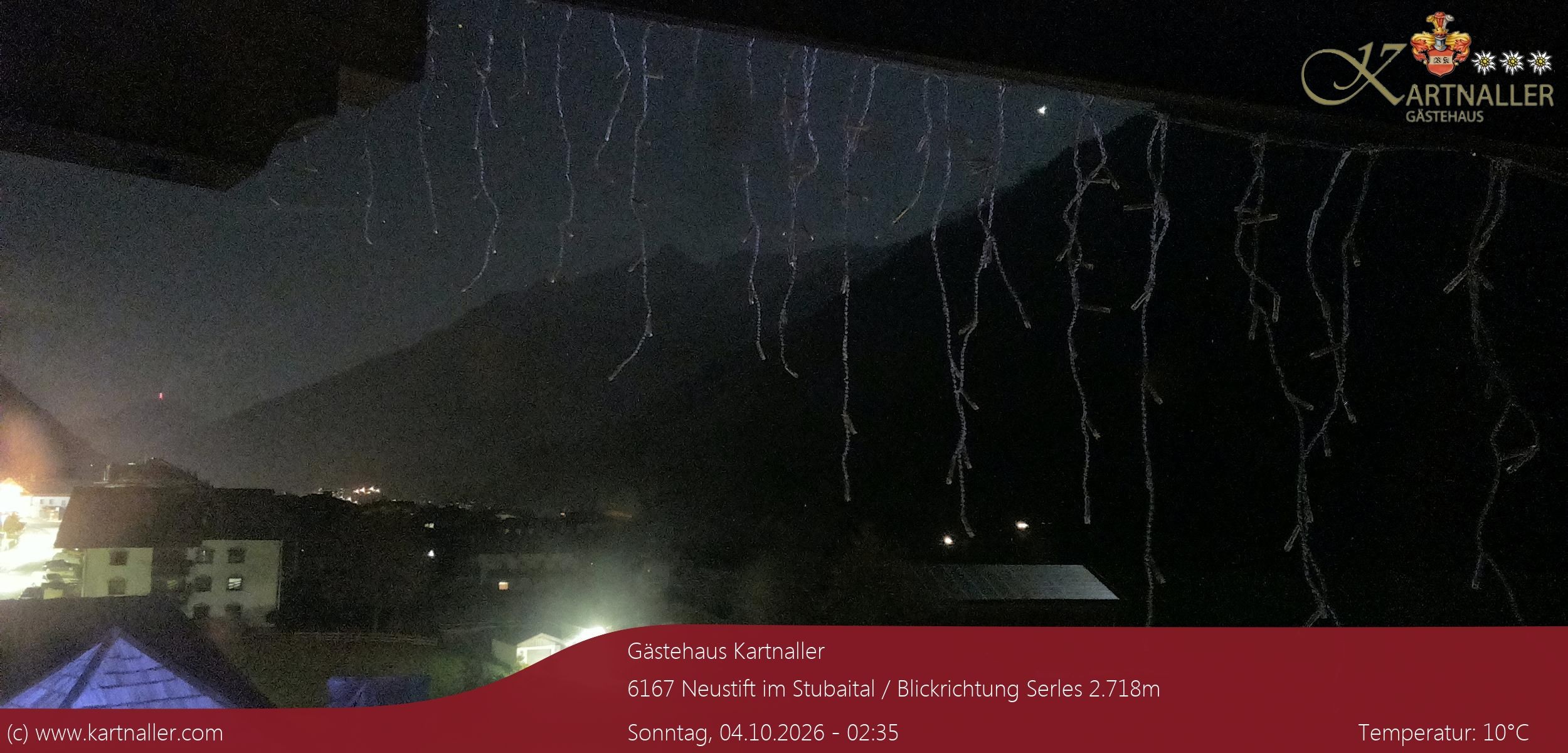Archived image Webcam View to Neustift and Serles