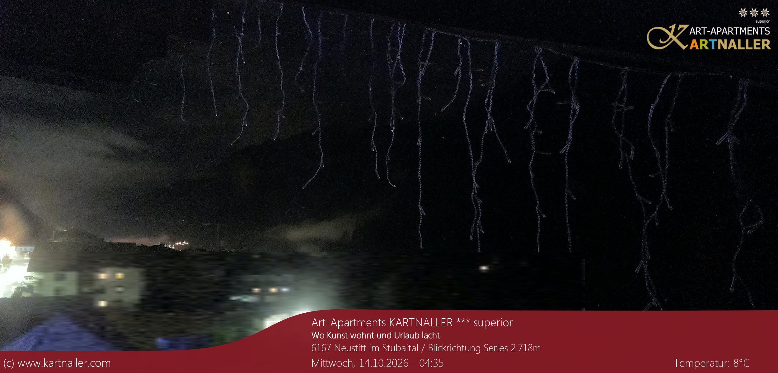 Archiv Foto Webcam Blick Neustift und Serles / Stubaital