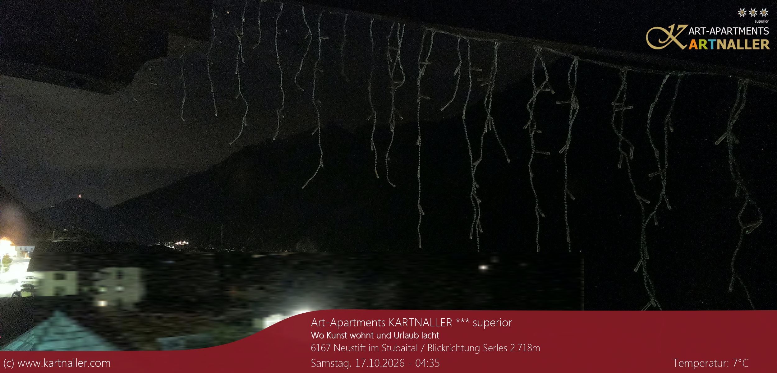 Archiv Foto Webcam Blick Neustift und Serles / Stubaital