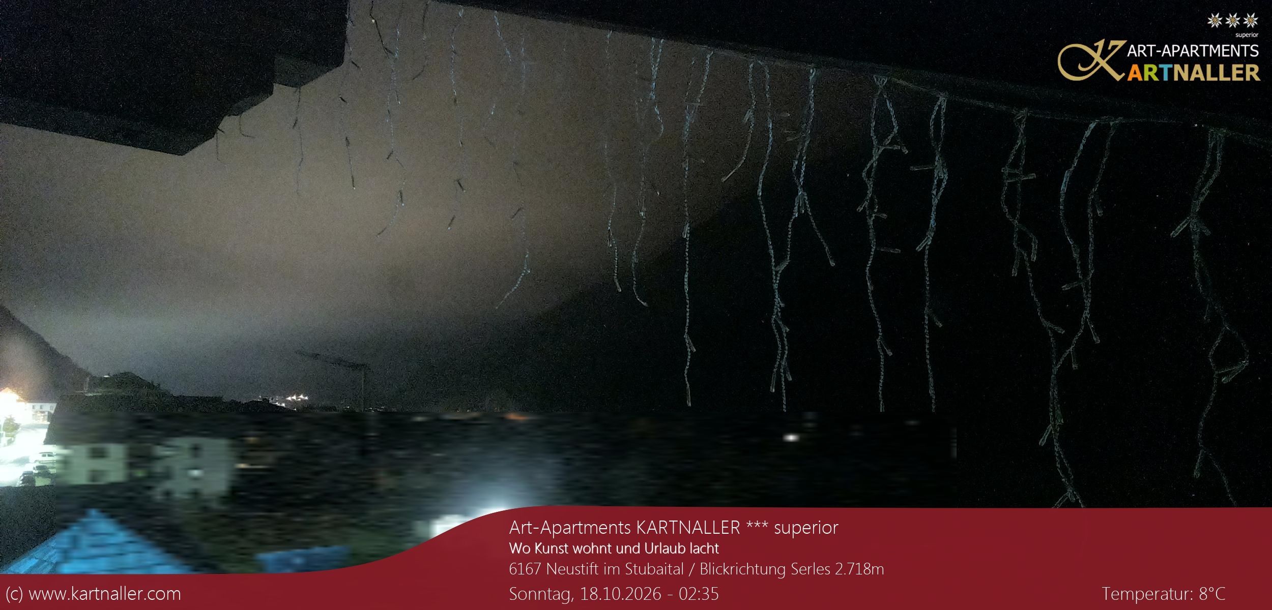 Archiv Foto Webcam Blick Neustift und Serles / Stubaital