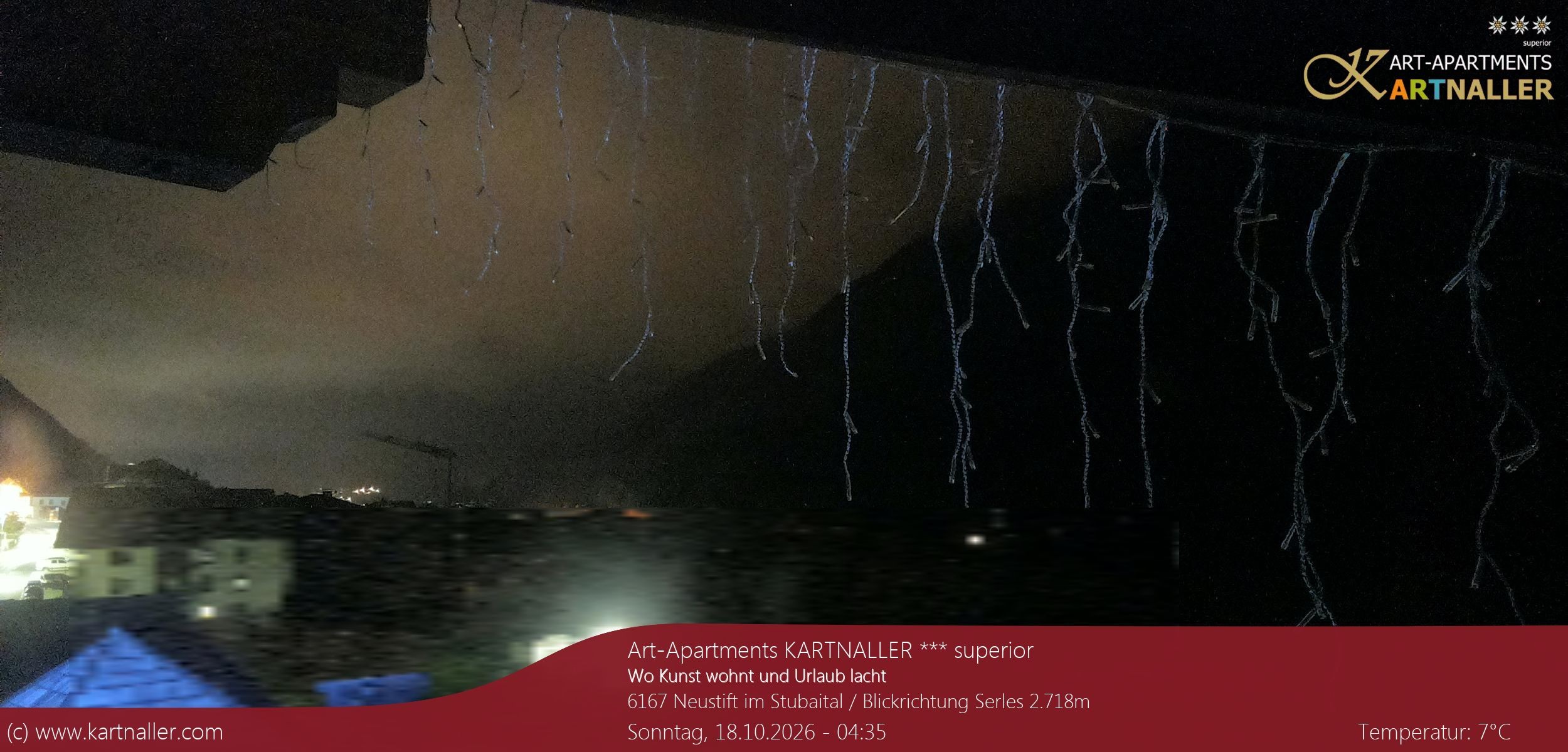 Archiv Foto Webcam Blick Neustift und Serles / Stubaital