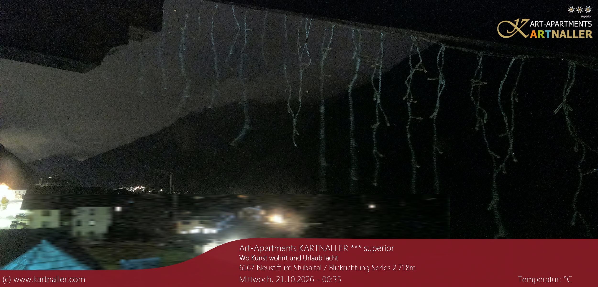 Archiv Foto Webcam Blick Neustift und Serles / Stubaital