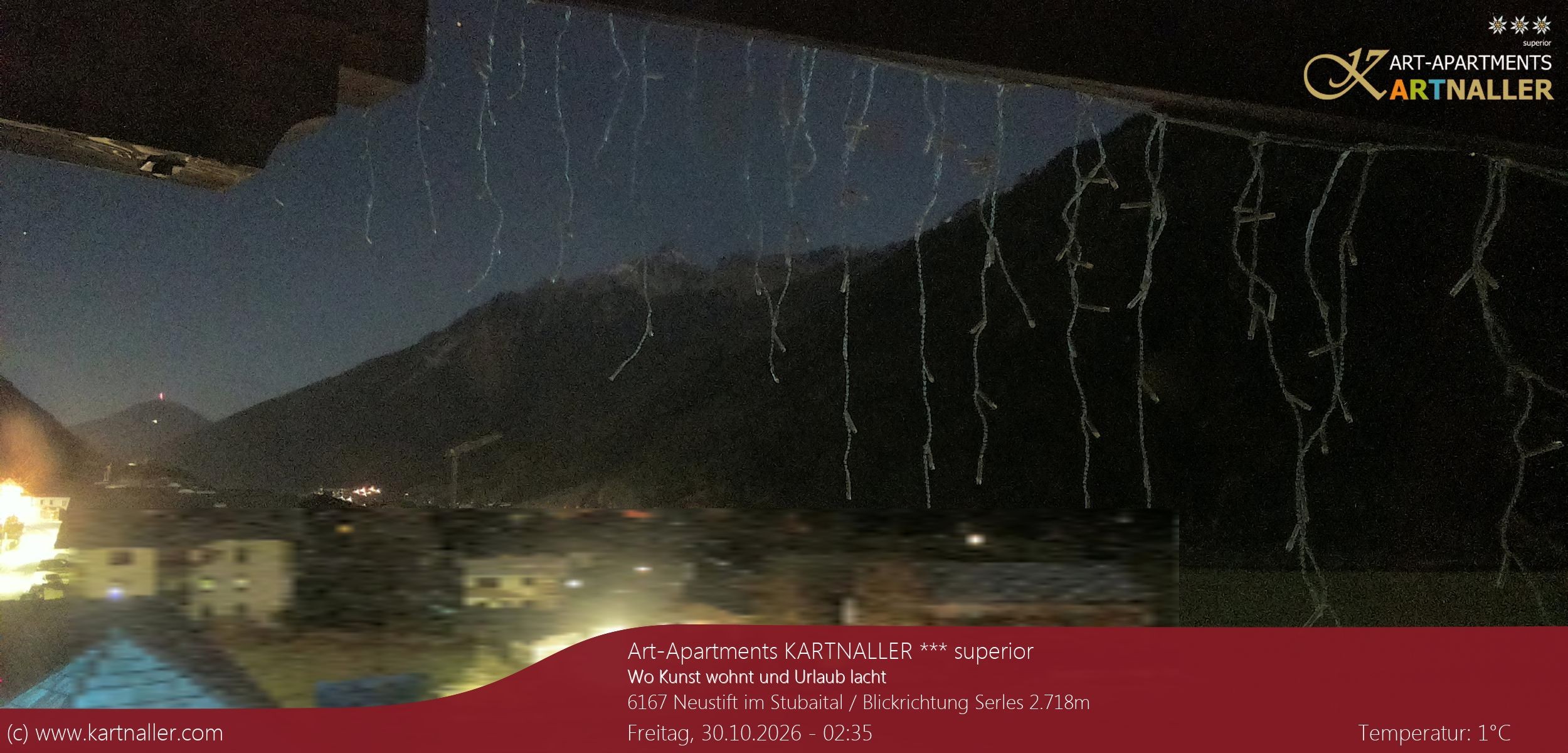 Archiv Foto Webcam Blick Neustift und Serles / Stubaital