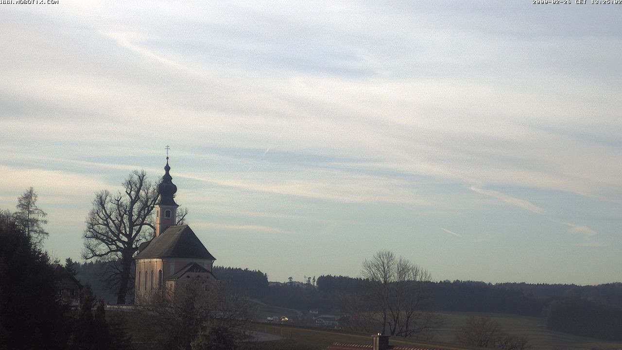 Archived image Webcam Waging: Church of Pilgrimage Maria Mühlberg
