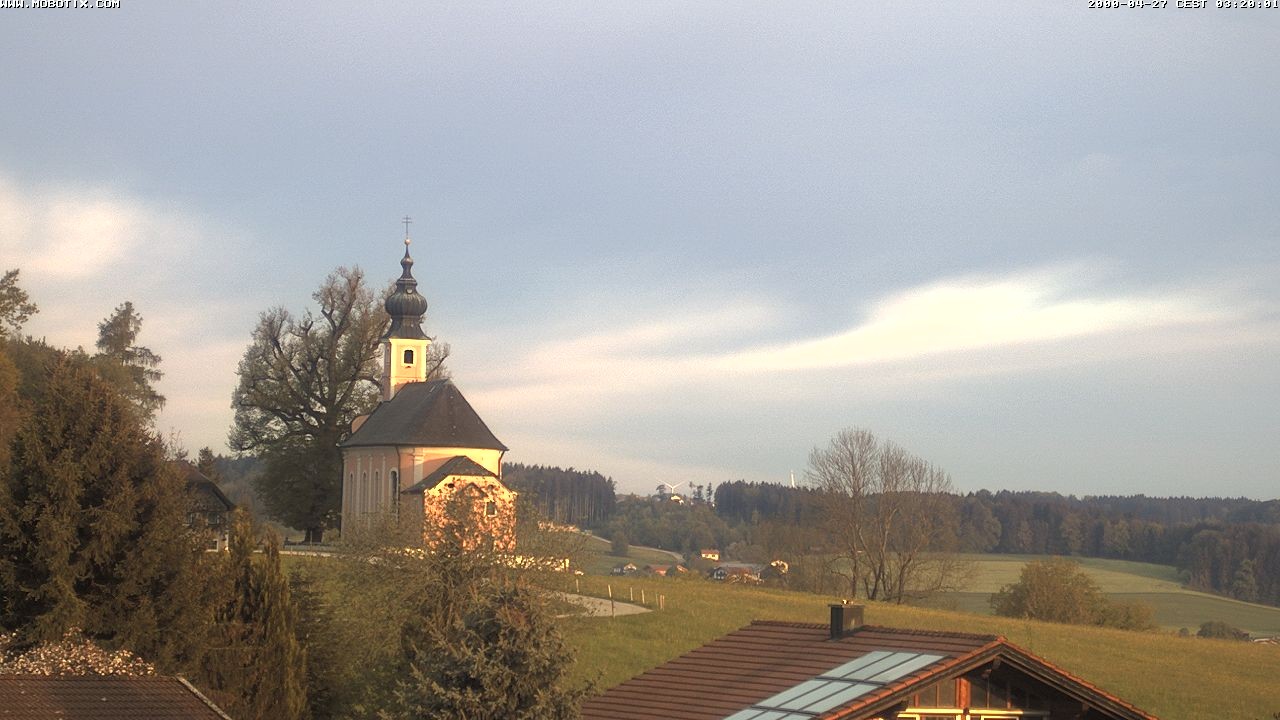 Archiv Foto Webcam Wallfahrtskirche Maria Mühlberg am Waginger See