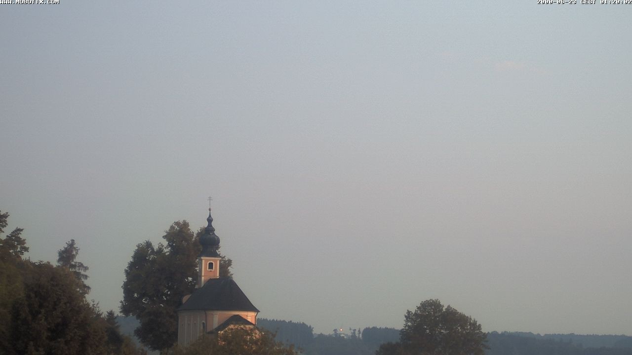 Archived image Webcam Waging: Church of Pilgrimage Maria Mühlberg