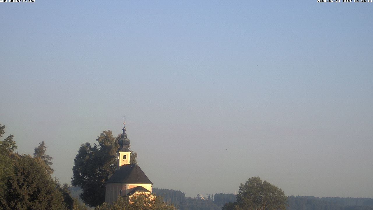 Archived image Webcam Waging: Church of Pilgrimage Maria Mühlberg