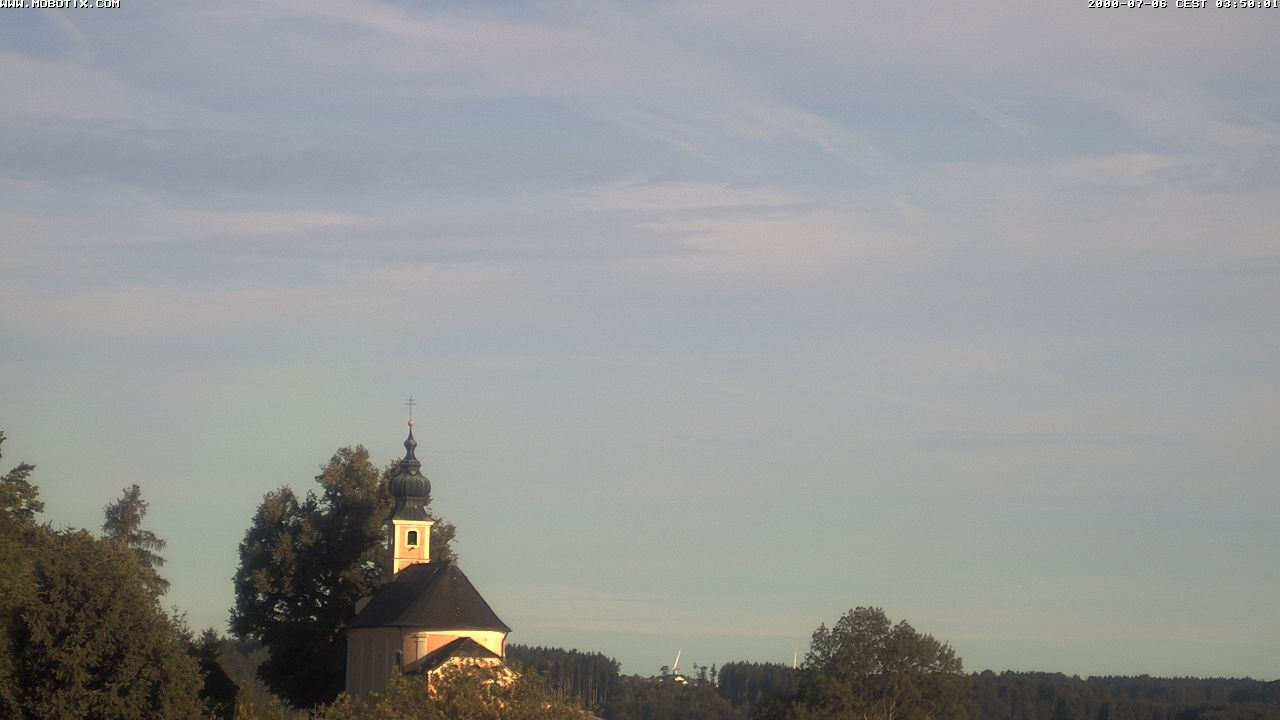 Archiv Foto Webcam Wallfahrtskirche Maria Mühlberg am Waginger See