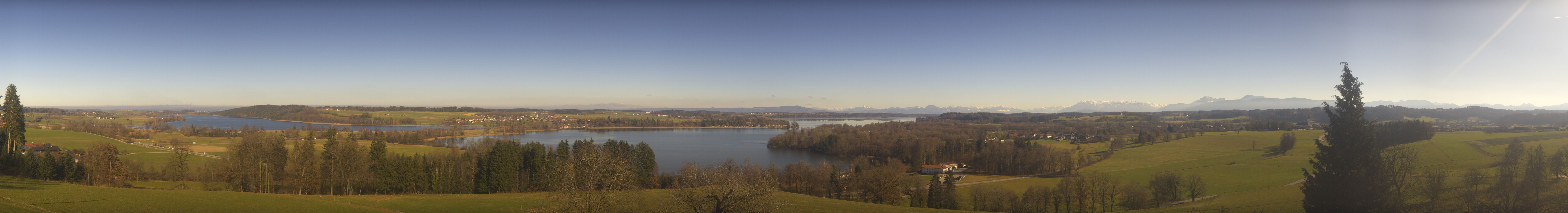 Archiv Foto Webcam Panoramablick auf Waginger und Tachinger See