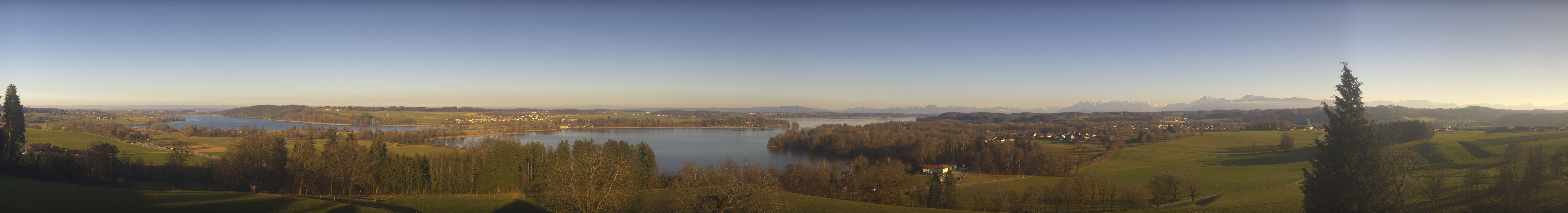 Archiv Foto Webcam Panoramablick auf Waginger und Tachinger See