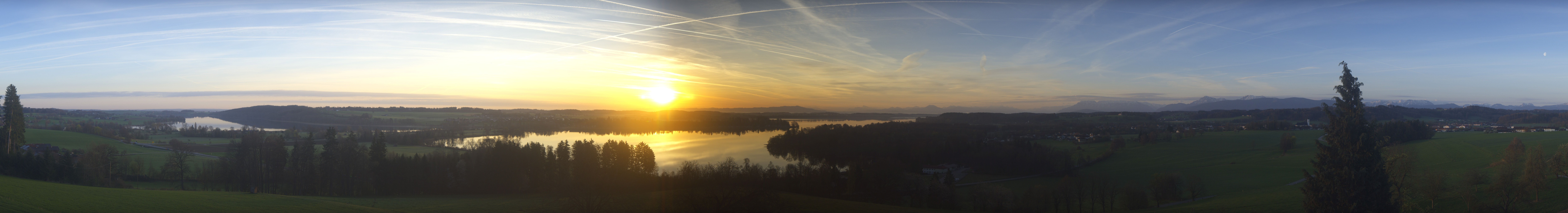 Archiv Foto Webcam Panoramablick auf Waginger und Tachinger See