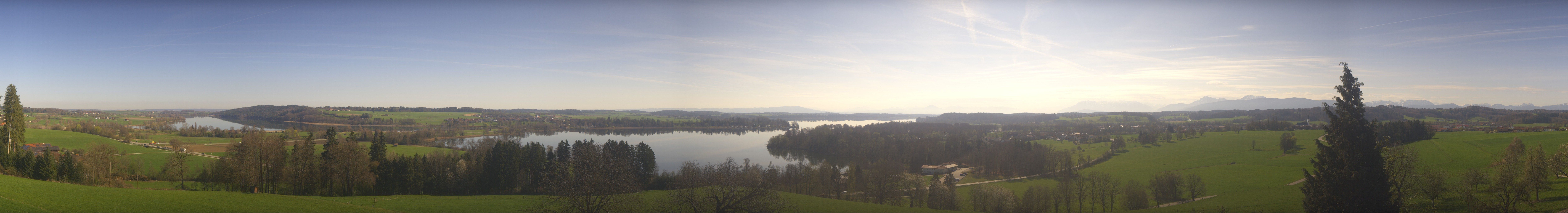 Archiv Foto Webcam Panoramablick auf Waginger und Tachinger See
