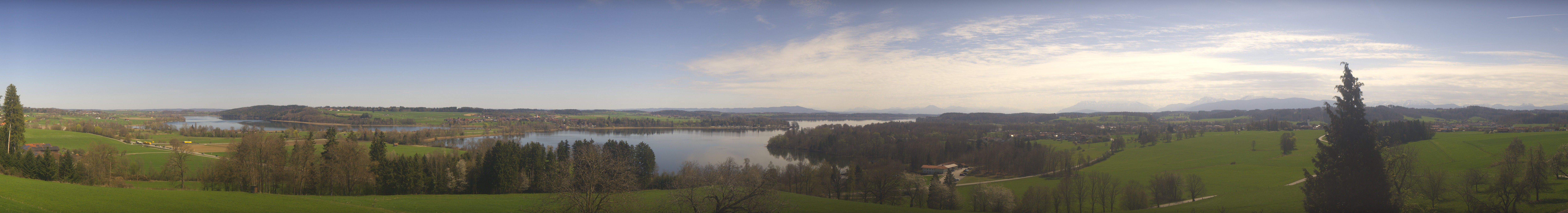 Archiv Foto Webcam Panoramablick auf Waginger und Tachinger See