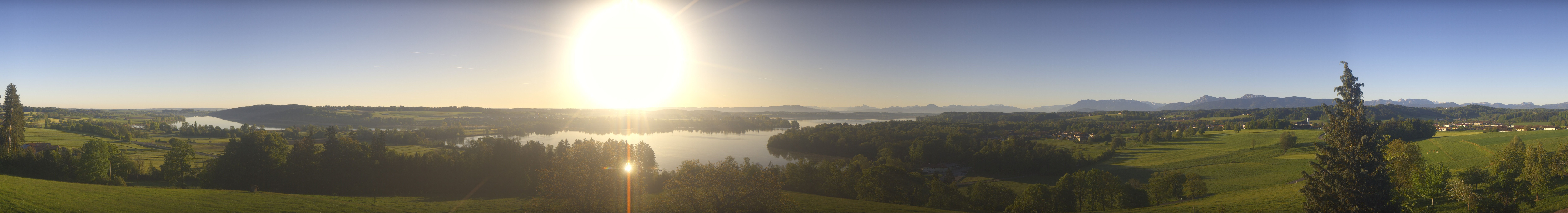 Archiv Foto Webcam Panoramablick auf Waginger und Tachinger See