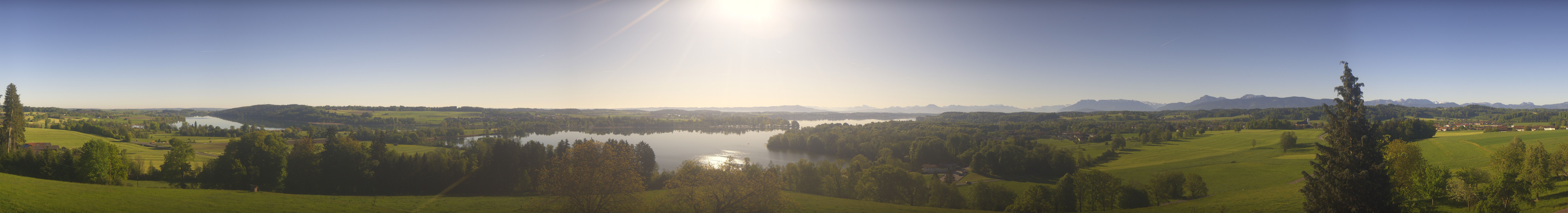 Archiv Foto Webcam Panoramablick auf Waginger und Tachinger See