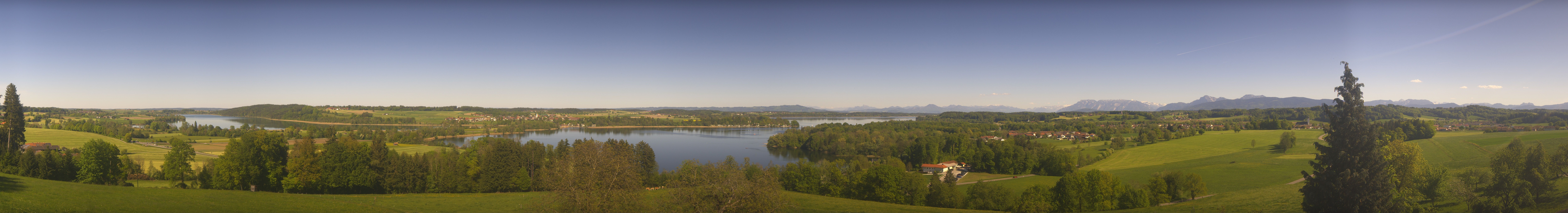 Archiv Foto Webcam Panoramablick auf Waginger und Tachinger See