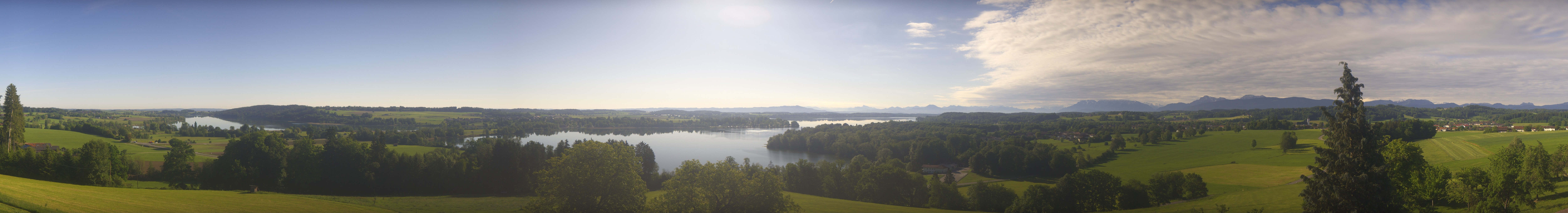 Archiv Foto Webcam Panoramablick auf Waginger und Tachinger See