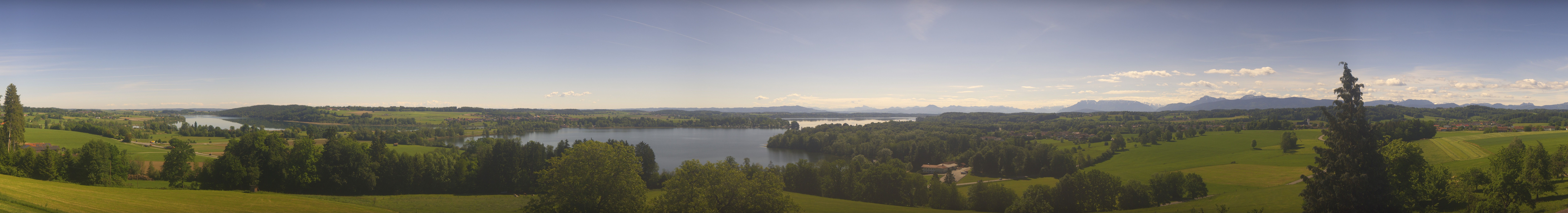 Archiv Foto Webcam Panoramablick auf Waginger und Tachinger See