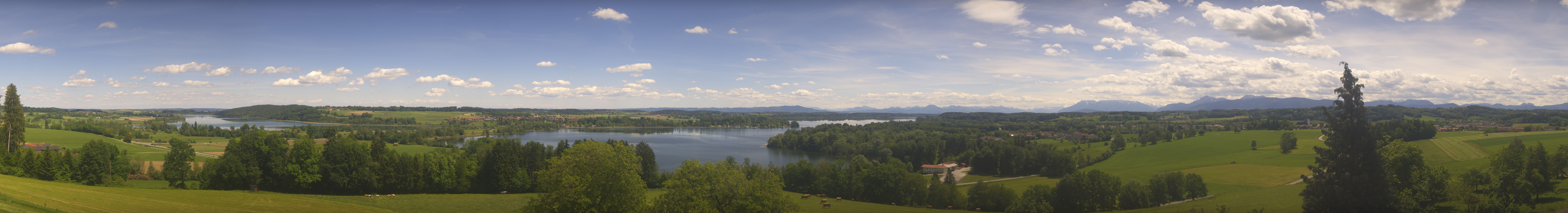 Archiv Foto Webcam Panoramablick auf Waginger und Tachinger See