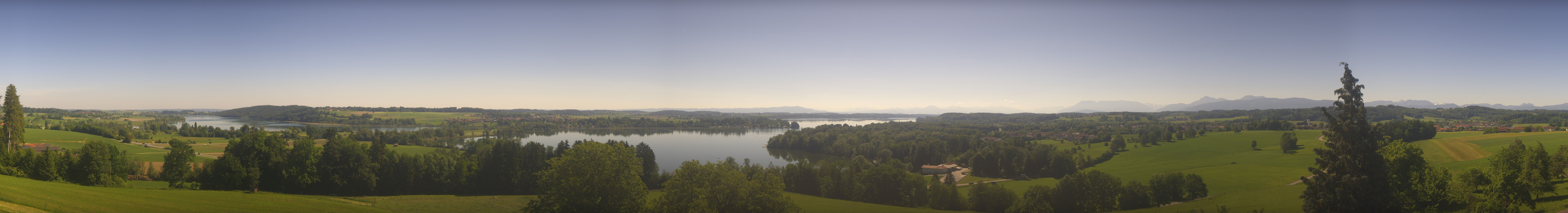 Archiv Foto Webcam Panoramablick auf Waginger und Tachinger See