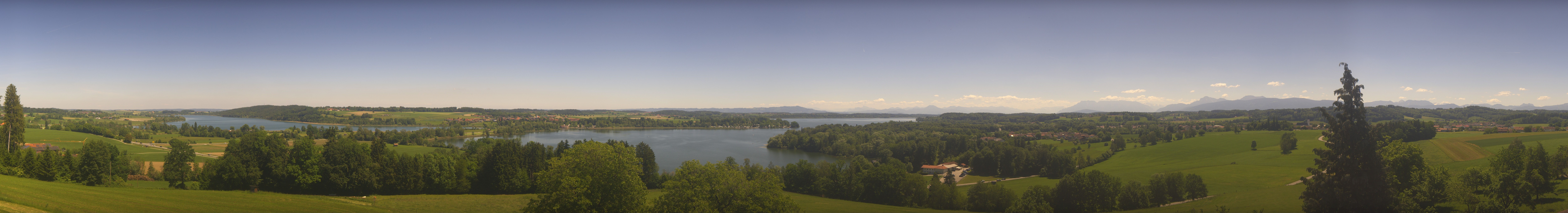 Archiv Foto Webcam Panoramablick auf Waginger und Tachinger See