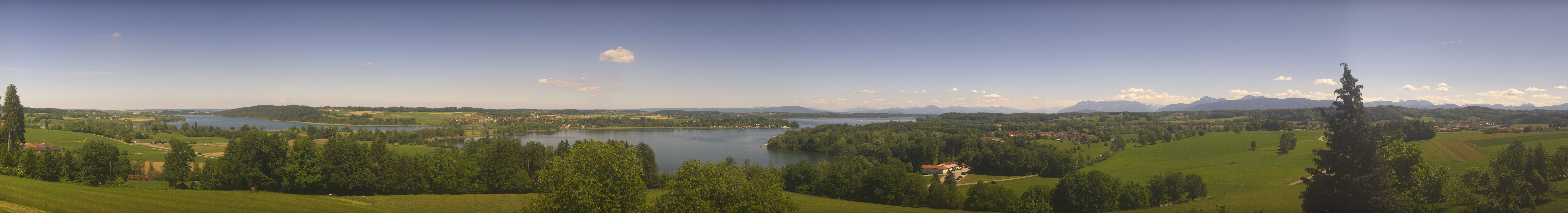 Archiv Foto Webcam Panoramablick auf Waginger und Tachinger See
