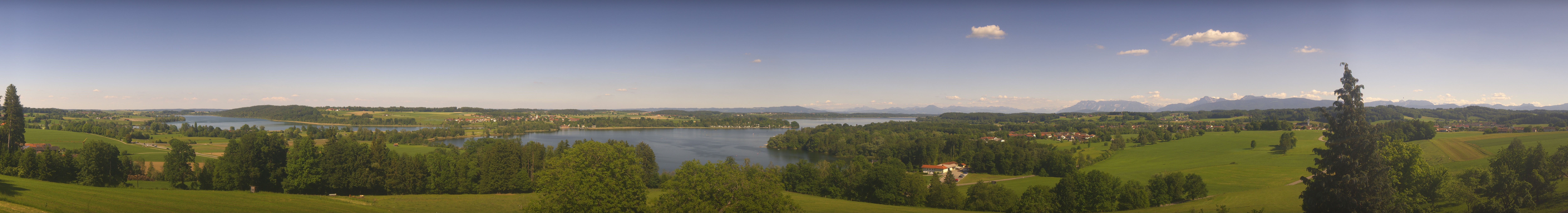 Archiv Foto Webcam Panoramablick auf Waginger und Tachinger See